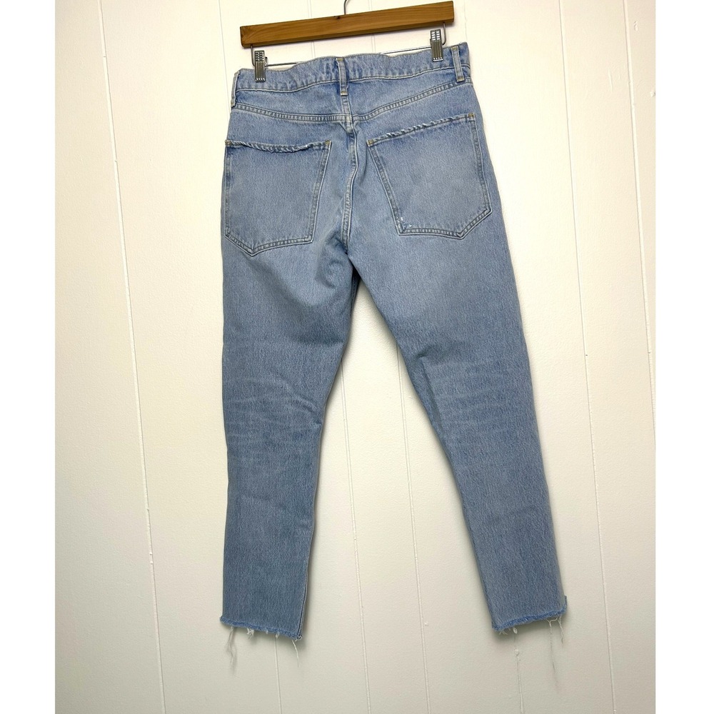 AGOLDE Jeans Womens 29 Jamie High Rise Distressed Light‎ Wash classic raw hem - Picture 2 of 12